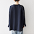 SHIPS any:〈洗濯機可能〉ツイード ライク オーバー ブラウス［NAVY BLUE］