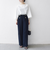 《予約》SHIPS any:〈洗濯機可能〉ツイード ライク マリン パンツ［NAVY BLUE］