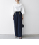 《予約》SHIPS any:〈洗濯機可能〉ツイード ライク マリン パンツ［NAVY BLUE］