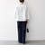 《予約》SHIPS any:〈洗濯機可能〉ツイード ライク マリン パンツ［NAVY BLUE］