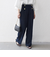 《予約》SHIPS any:〈洗濯機可能〉ツイード ライク マリン パンツ［NAVY BLUE］