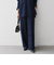 《予約》SHIPS any:〈洗濯機可能〉ツイード ライク マリン パンツ［NAVY BLUE］