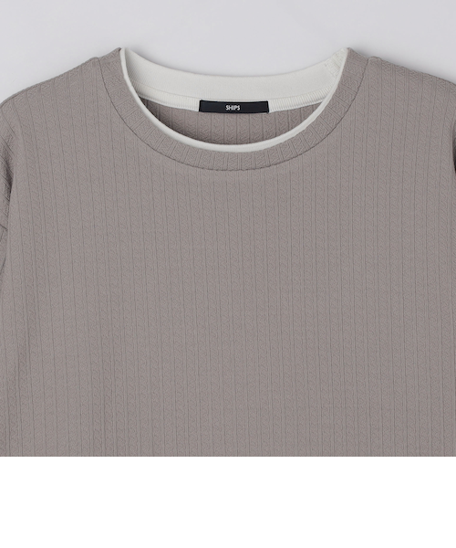 SHIPS: フェイク レイヤード クルーネック ロングスリーブ｜シップスの
