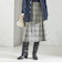 《予約》チェック ボックス プリーツ スカート
