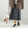 《予約》チェック ボックス プリーツ スカート