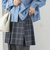 《予約》チェック プリーツ 巻き スカート