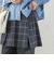 《予約》チェック プリーツ 巻き スカート
