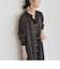 《予約》quaranciel:〈手洗い可能〉モノグラム ドット ロング シャツ ワンピース