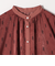 《予約》quaranciel:〈手洗い可能〉モノグラム ドット ロング シャツ ワンピース