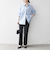 SHIPS any:〈洗濯機可能〉ダブルクロス セミフレア パンツ［NAVY BLUE］