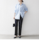 SHIPS any:〈洗濯機可能〉ダブルクロス セミフレア パンツ［NAVY BLUE］