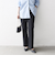 SHIPS any:〈洗濯機可能〉ダブルクロス セミフレア パンツ［NAVY BLUE］