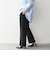SHIPS any:〈洗濯機可能〉ダブルクロス セミフレア パンツ［NAVY BLUE］