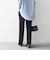 SHIPS any:〈洗濯機可能〉ダブルクロス セミフレア パンツ［NAVY BLUE］