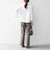 SHIPS any:〈洗濯機可能〉ダブルクロス セミフレア パンツ［NAVY BLUE］