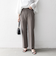 SHIPS any:〈洗濯機可能〉ダブルクロス セミフレア パンツ［NAVY BLUE］