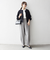 《一部予約》SHIPS any:〈洗濯機可能〉ダブルクロス ノーカラー ジップ ブルゾン［NAVY BLUE］