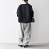 《一部予約》SHIPS any:〈洗濯機可能〉ダブルクロス ノーカラー ジップ ブルゾン［NAVY BLUE］
