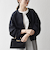 《一部予約》SHIPS any:〈洗濯機可能〉ダブルクロス ノーカラー ジップ ブルゾン［NAVY BLUE］