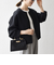 《一部予約》SHIPS any:〈洗濯機可能〉ダブルクロス ノーカラー ジップ ブルゾン［NAVY BLUE］