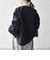 《一部予約》SHIPS any:〈洗濯機可能〉ダブルクロス ノーカラー ジップ ブルゾン［NAVY BLUE］