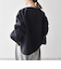 《一部予約》SHIPS any:〈洗濯機可能〉ダブルクロス ノーカラー ジップ ブルゾン［NAVY BLUE］