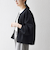 《一部予約》SHIPS any:〈洗濯機可能〉ダブルクロス ノーカラー ジップ ブルゾン［NAVY BLUE］