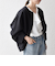 《一部予約》SHIPS any:〈洗濯機可能〉ダブルクロス ノーカラー ジップ ブルゾン［NAVY BLUE］