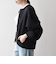 《一部予約》SHIPS any:〈洗濯機可能〉ダブルクロス ノーカラー ジップ ブルゾン［NAVY BLUE］