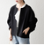 《一部予約》SHIPS any:〈洗濯機可能〉ダブルクロス ノーカラー ジップ ブルゾン［NAVY BLUE］