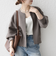 《一部予約》SHIPS any:〈洗濯機可能〉ダブルクロス ノーカラー ジップ ブルゾン［NAVY BLUE］