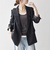 《一部予約》SHIPS any:〈洗濯機可能〉ダブルクロス セミダブル ジャケット［NAVY BLUE］
