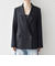 《一部予約》SHIPS any:〈洗濯機可能〉ダブルクロス セミダブル ジャケット［NAVY BLUE］