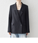 《一部予約》SHIPS any:〈洗濯機可能〉ダブルクロス セミダブル ジャケット［NAVY BLUE］