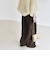quaranciel:〈洗濯機可能〉ポリエステル スエード ワイド パンツ