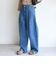 〈洗濯機可能〉2タック カーブ デニム パンツ