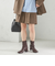 《予約》〈手洗い可能〉ウォッシャブル ウール チェック ハーフ パンツ