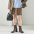 《予約》〈手洗い可能〉ウォッシャブル ウール チェック ハーフ パンツ