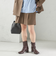 《予約》〈手洗い可能〉ウォッシャブル ウール チェック ハーフ パンツ