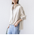 〈手洗い可能〉ポリエステル スエード 裾 ドロスト シャツ 羽織