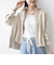 〈手洗い可能〉ポリエステル スエード 裾 ドロスト シャツ 羽織