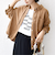 〈手洗い可能〉ポリエステル スエード 裾 ドロスト シャツ 羽織