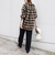 【WEB限定】〈洗濯機可能〉オンブレチェック ギャザー シャツ 羽織