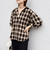 【WEB限定】〈洗濯機可能〉オンブレチェック ギャザー シャツ 羽織