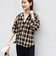 【WEB限定】〈洗濯機可能〉オンブレチェック ギャザー シャツ 羽織