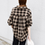 【WEB限定】〈洗濯機可能〉オンブレチェック ギャザー シャツ 羽織