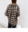 【WEB限定】〈洗濯機可能〉オンブレチェック ギャザー シャツ 羽織