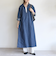 《予約》【WEB限定】〈洗濯機可能〉スキッパー デニム ワンピース