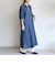 《予約》【WEB限定】〈洗濯機可能〉スキッパー デニム ワンピース