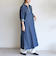 《予約》【WEB限定】〈洗濯機可能〉スキッパー デニム ワンピース